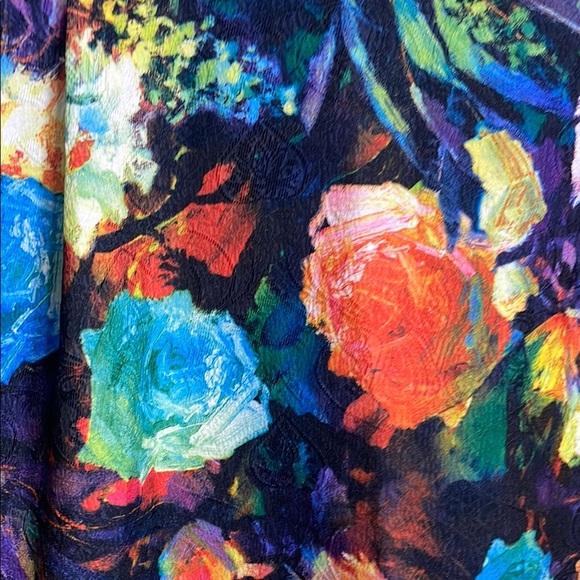 Atmosphere Yellow and Orange Pleated Midi Skirt - Picture 3 of 10